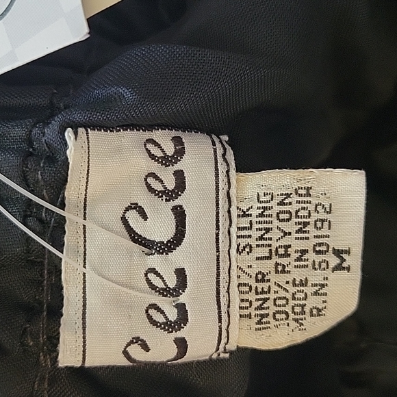 NWT Vintage Cee Cee Black Silk Sequin & Beaded High Rise Shorts Retro India MD - Picture 8 of 15